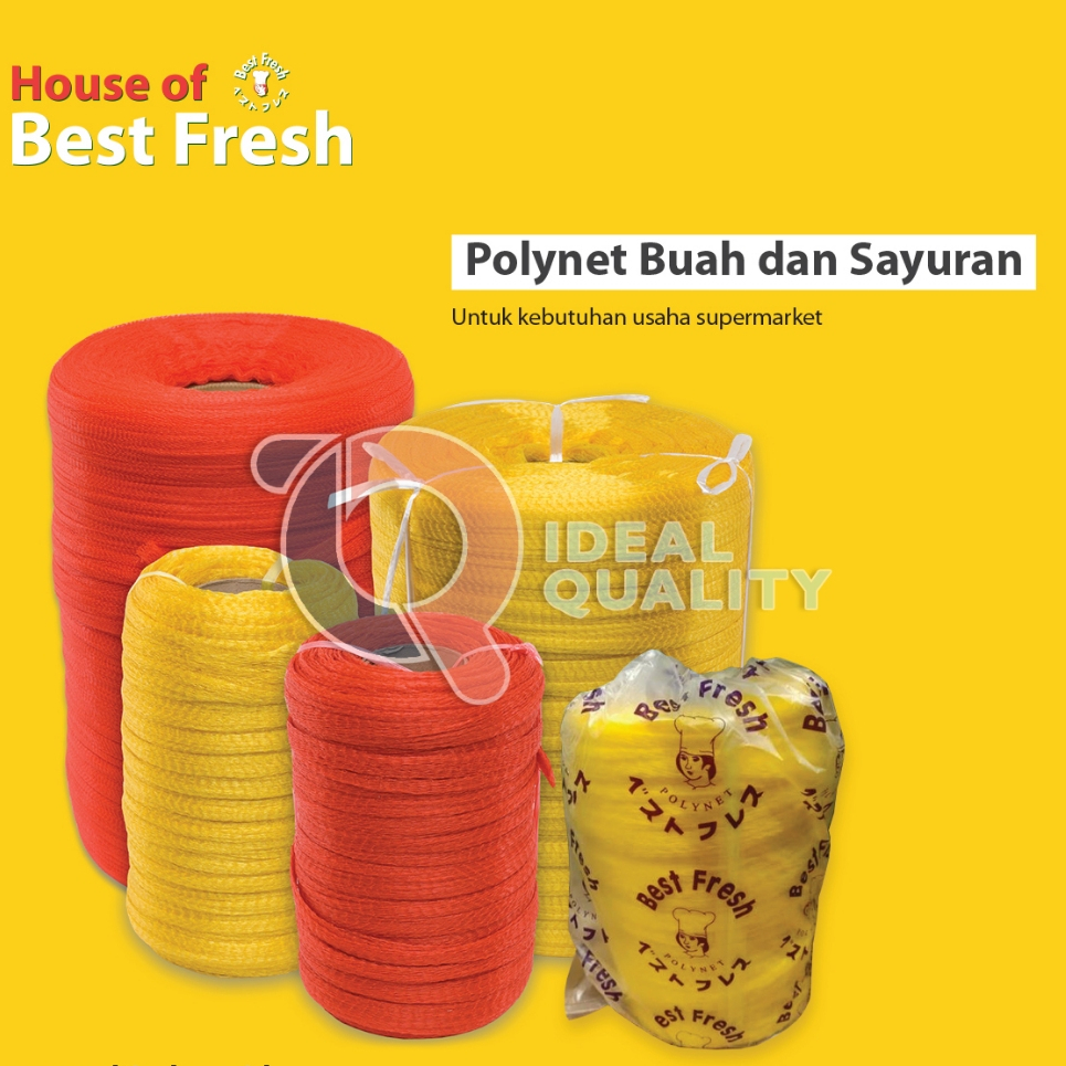 Jual Jaring buah / polynet roll Jumbo merk best fresh (1000m) Merah ...