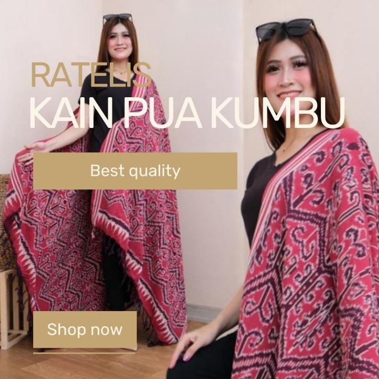 Jual KODE Q5B3 Kain pua kumbu tenun motif dayak khas Kalimantan ikat ...