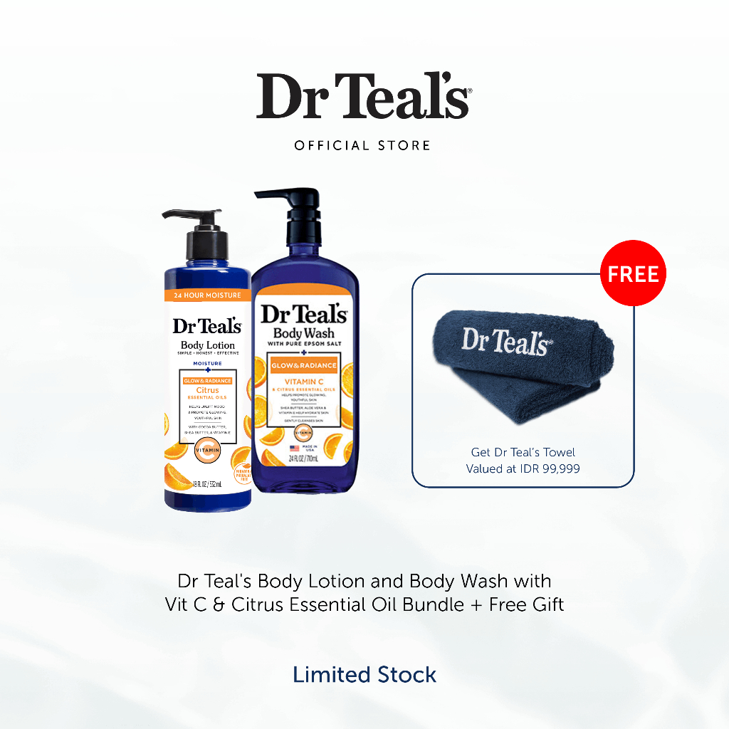 Jual Dr Teal's Body Lotion and Body Wash with Vit C & Citrus Essential ...