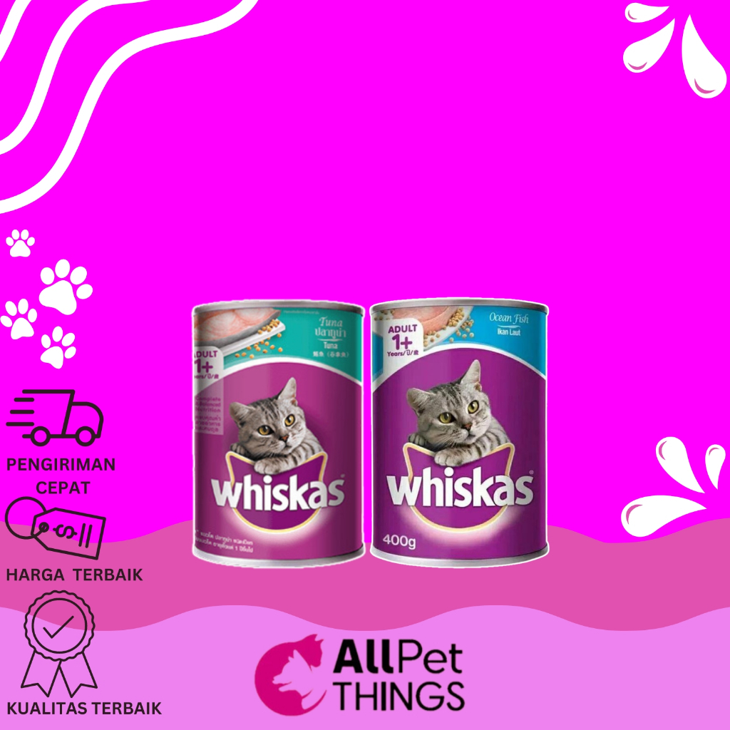 Jual Whiskas Kaleng 400Gr Makanan Basah Kucing Dewasa Shopee Indonesia