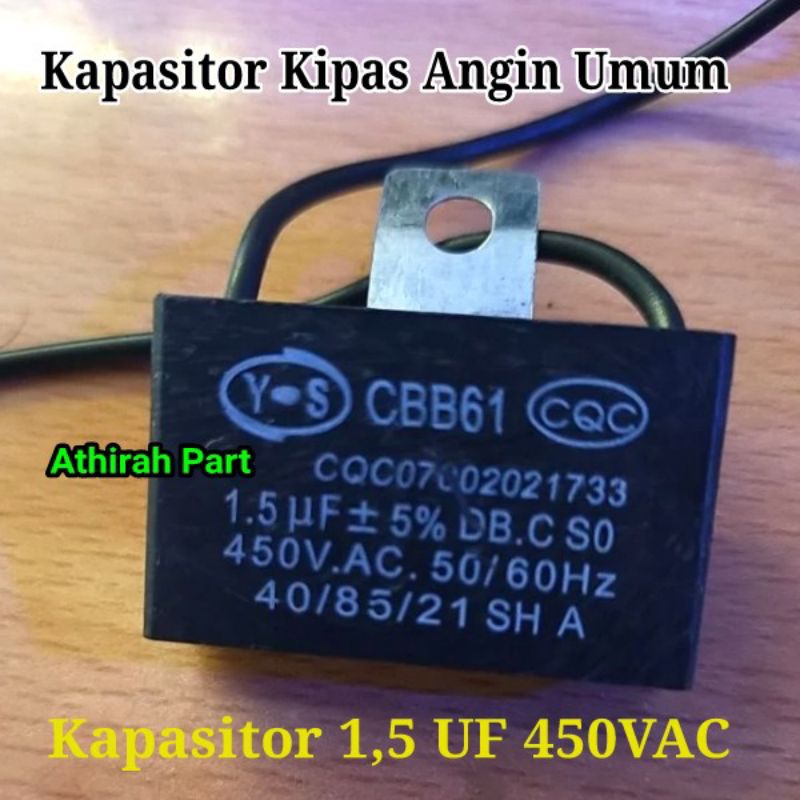 Jual Kapasitor Kipas Angin 1,5 UF 450VAC | Shopee Indonesia