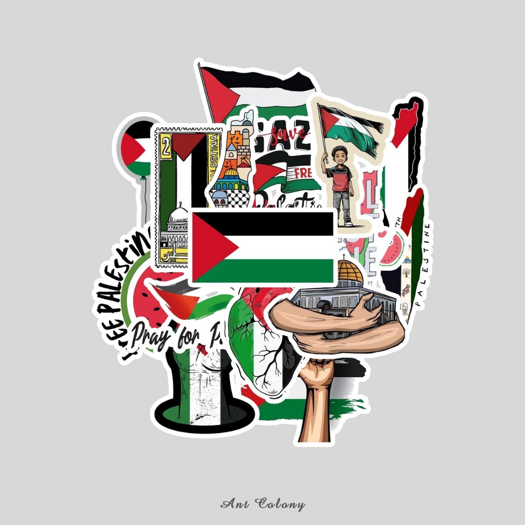 Jual Stiker Pack Palestina Sticker Vinyl Laminasi Doff Glosy | Stiker ...