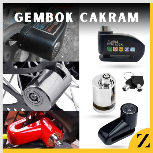 Jual Kunci Gembok Cakram Sepeda Motor Alarm Besi Pengaman Roda Disk Lock Brake Baja Kuat Aman