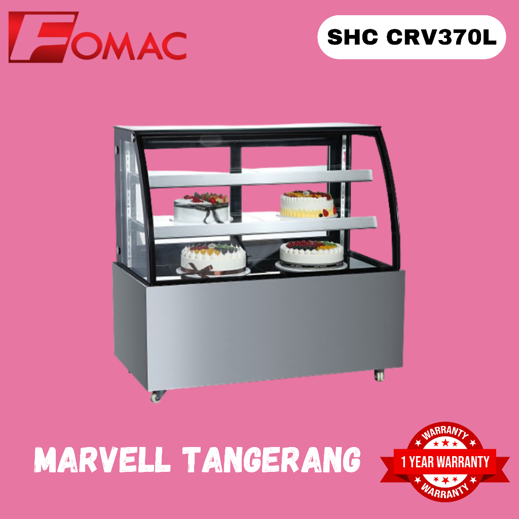 Jual FOMAC SHC CRV370L Curve Floor Cake Showcase / Etalase Pemajang Kue ...