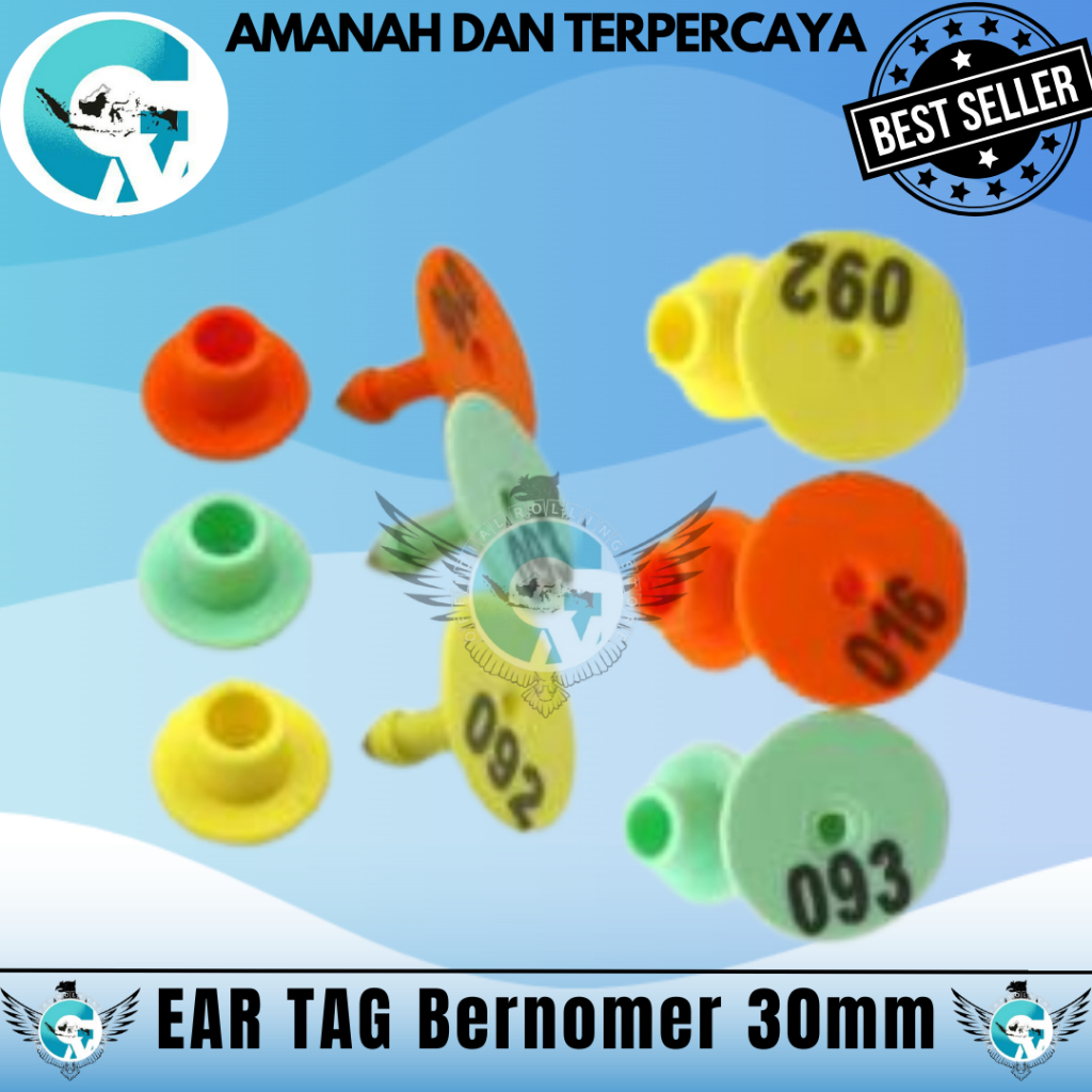Jual RSO - EAR TAG Bernomer 30mm: Penandaan untuk Sapi, Kambing, dan ...