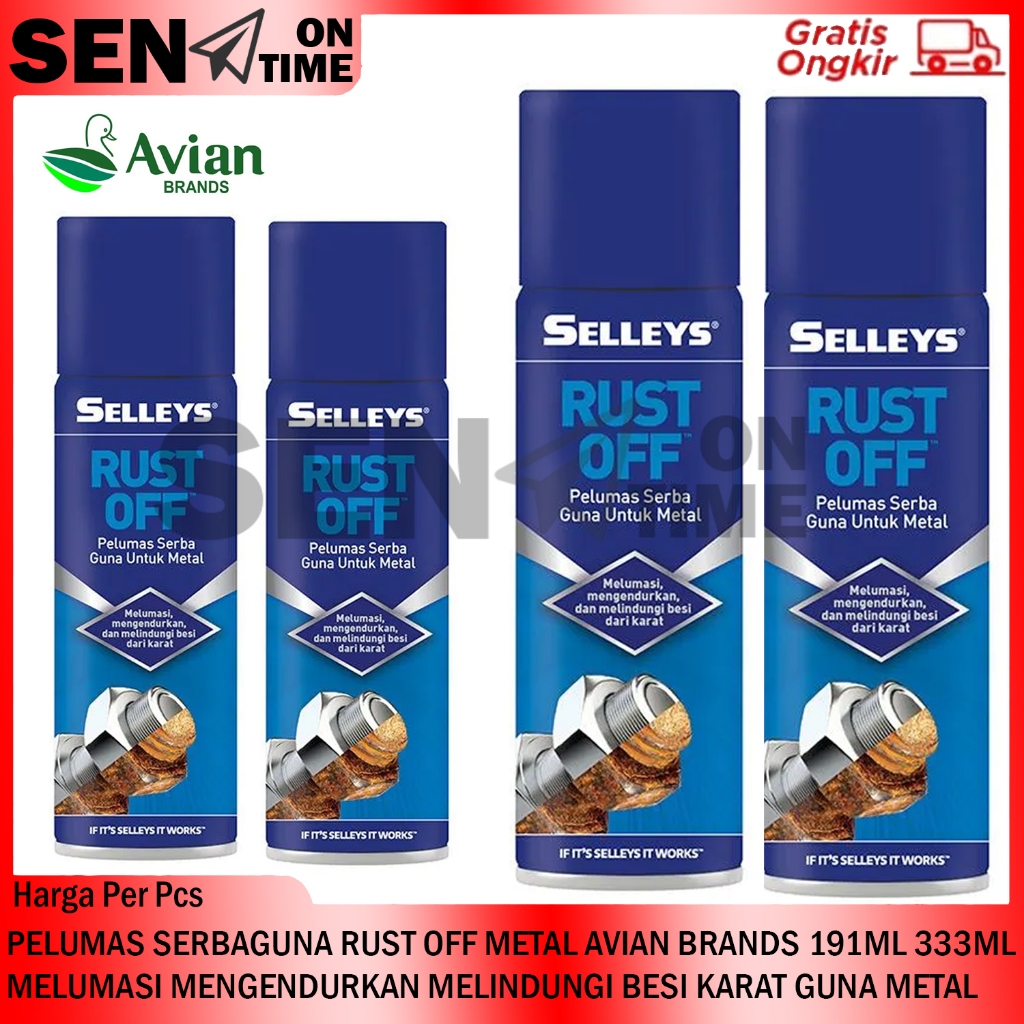 Jual PELUMAS SERBAGUNA RUST OFF METAL AVIAN BRANDS 191ML 333ML MELUMASI ...