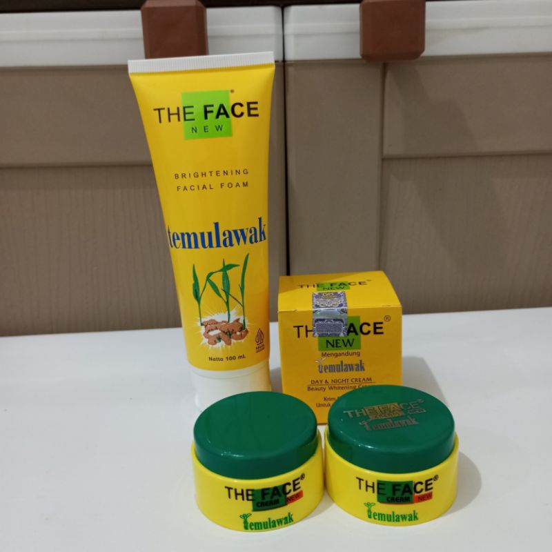 Jual Paket 3in1 Temulawak The Face Cream Day Night Dan Facial Foam ...