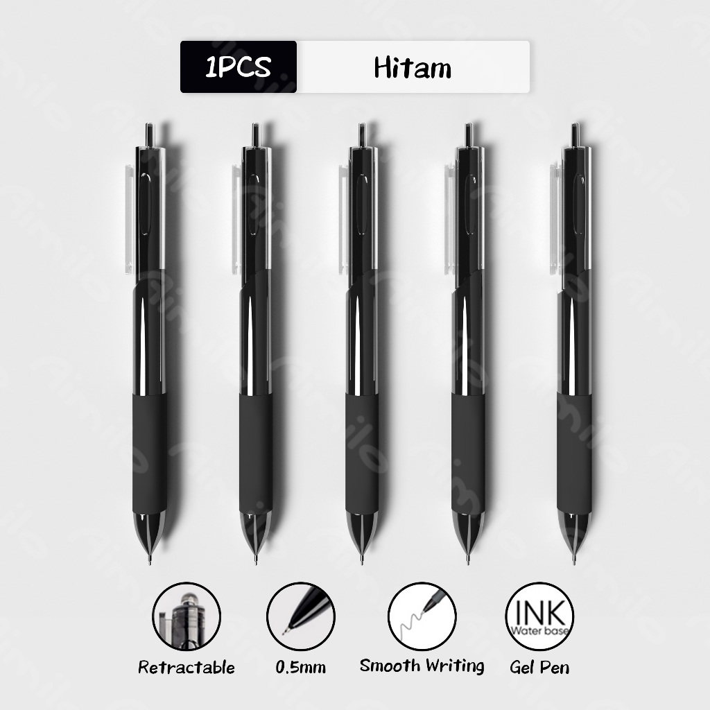 Jual Ready Aimilo Gel Pen Pulpen Gel Retractable Warna Mm Pcs Shopee Indonesia