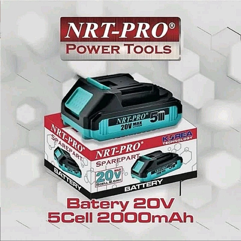 Jual Nrt Pro Baterai Bor Cordless V Cell Mah Shopee Indonesia