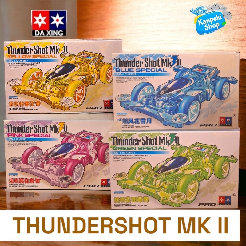 Jual rep tamiya mini 4wd merek daxing thundershot mk II MS chassis pink ...