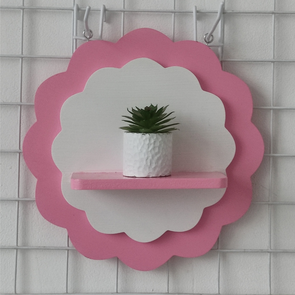 Jual Prima Shabby Craft Ambalan Rak Dinding Bunga Wave Lucu Aesthetic ...