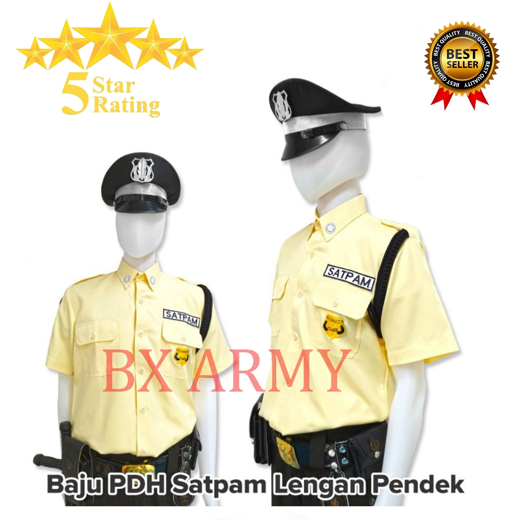 Jual Seragam pdh Security Satpam Terbaru cream / Coklat pdh Harian ...