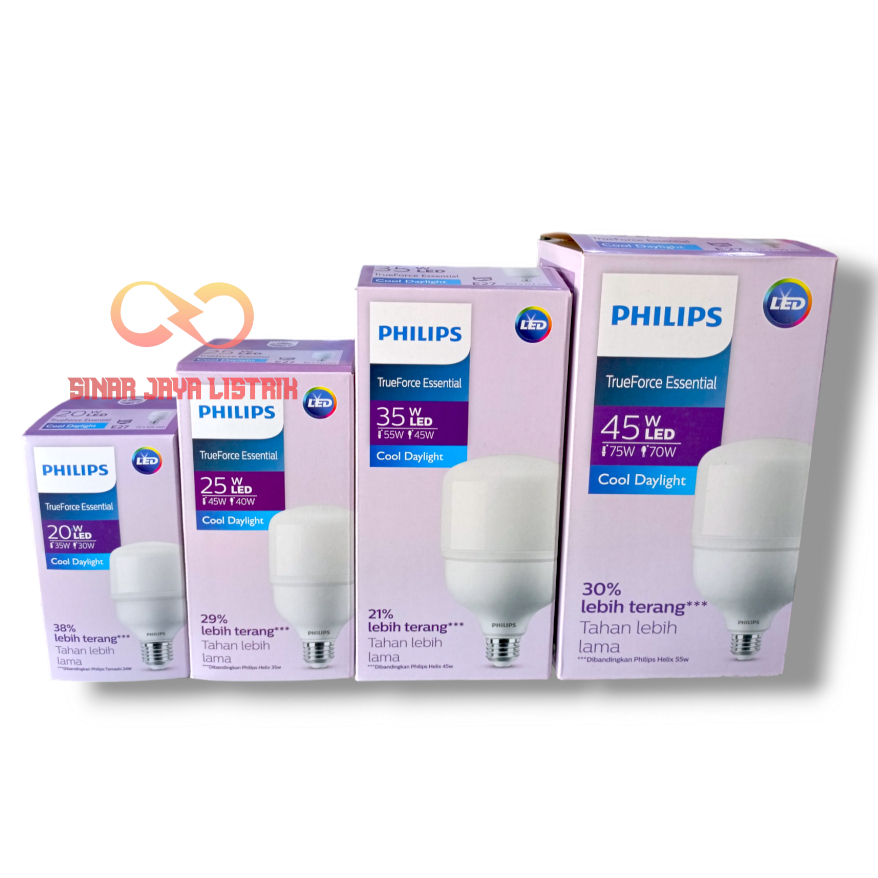 Jual Lampu Led Philips Trueforce Tforce Essential 25w 35w 45w Shopee Indonesia 