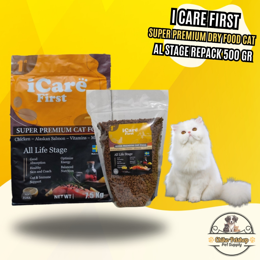 Jual [REPACK] I Care Makanan Kucing Super Premium All Stage ICare Dry