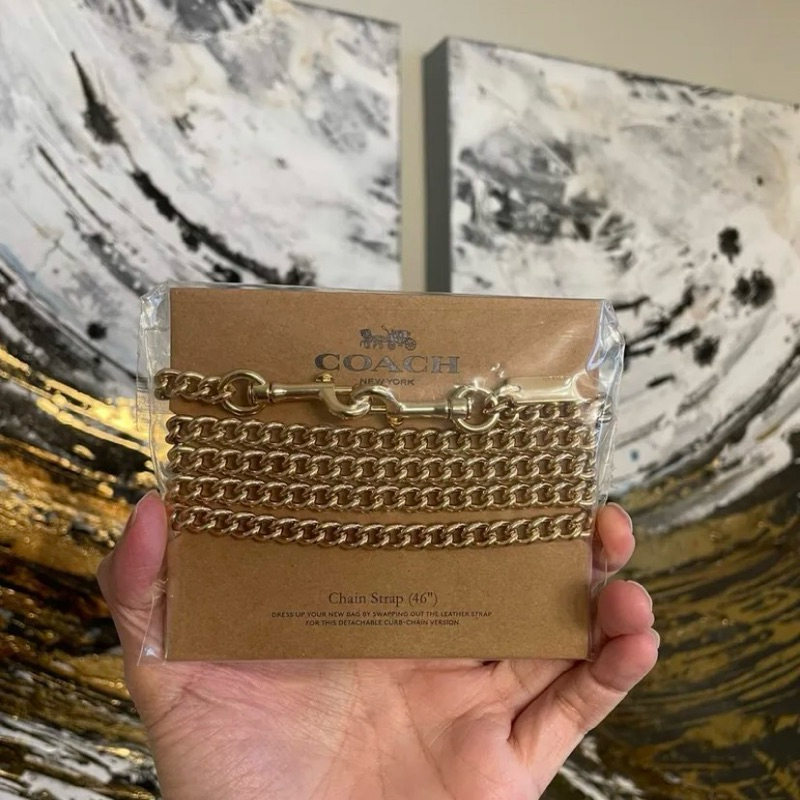 Jual COACH CHAIN GOLD STRAP F31126 RANTAI GOLD Shopee Indonesia