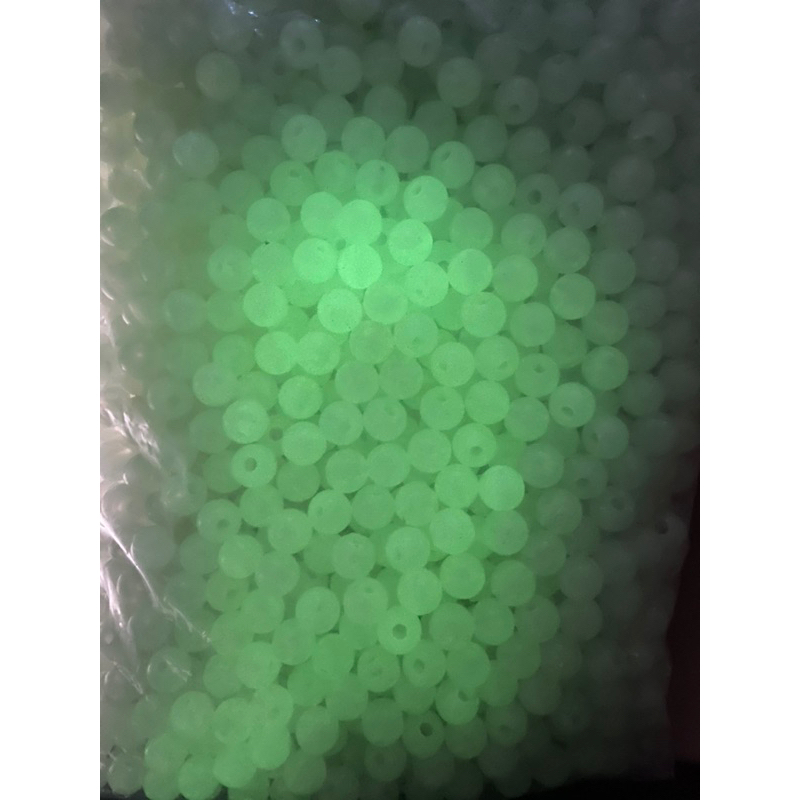 Jual manik bulat GLOW IN THE DARK 6mm 8mm 10mm bahan plastik grosir ...