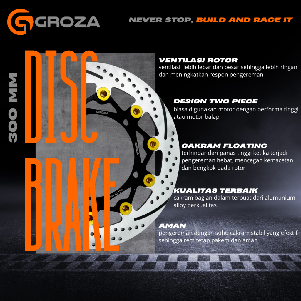 Jual GROZA - DISC BRAKE PIRINGAN FLOATING 300MM FOR X-MAX | Shopee ...