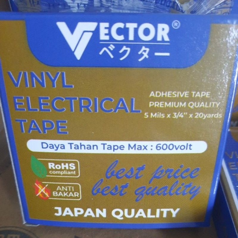 Jual Isolasi listrik Vector dus anti bakar 5milsx3/4