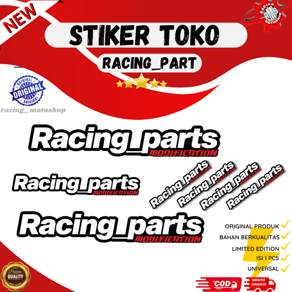 Jual Stiker Racing Toko Racing_Part Stiker Variasi Universal | Shopee ...