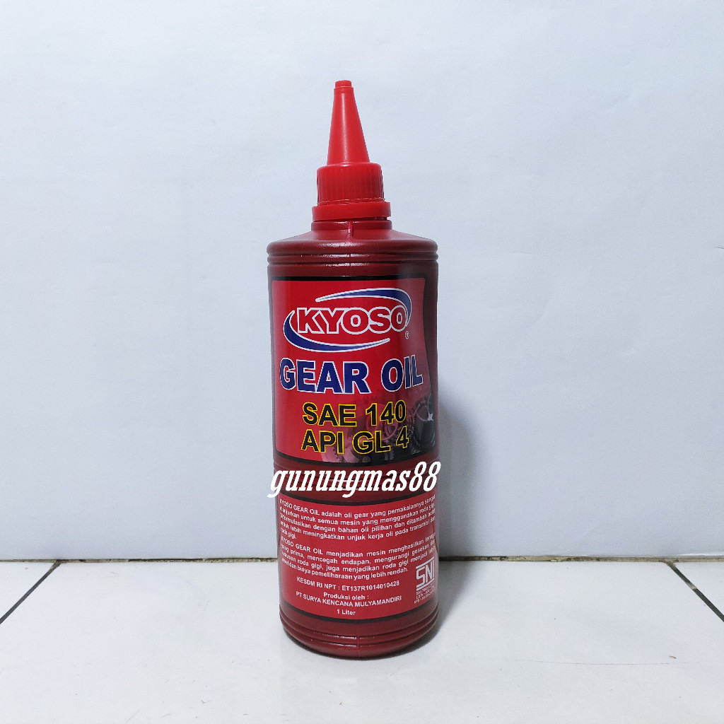 Jual Oli Gardan KYOSO Gear Oil SAE 140 API GL-4 1 Liter gardan gerdang ...