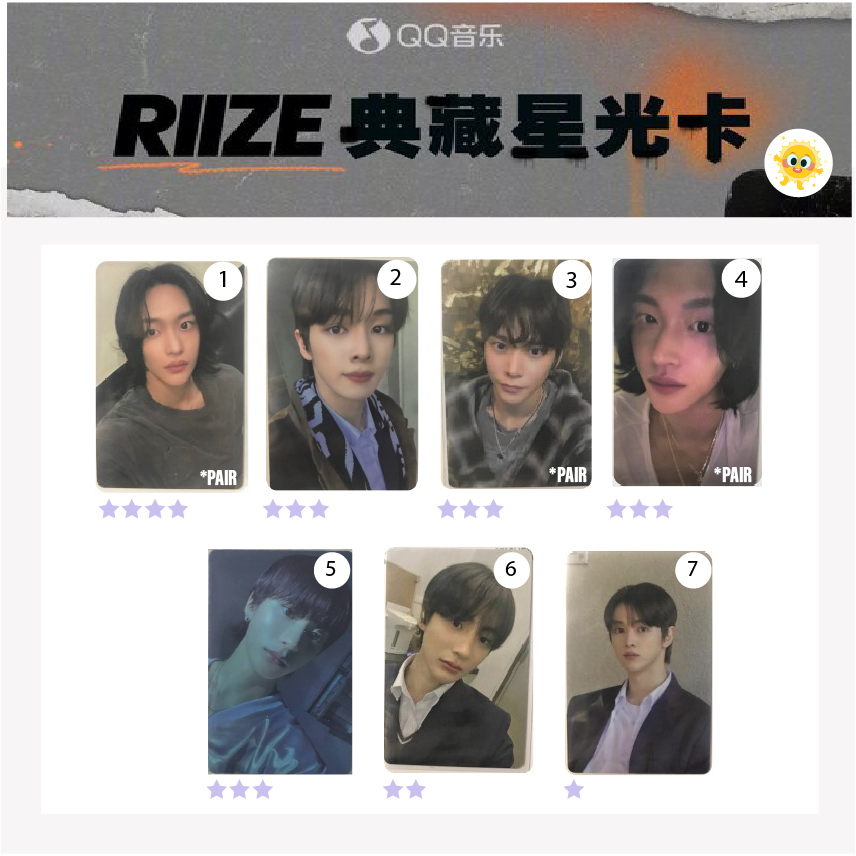 Jual [official] Photocard Riize Lucky Draw Qq Music Love 119 Talk Saxy