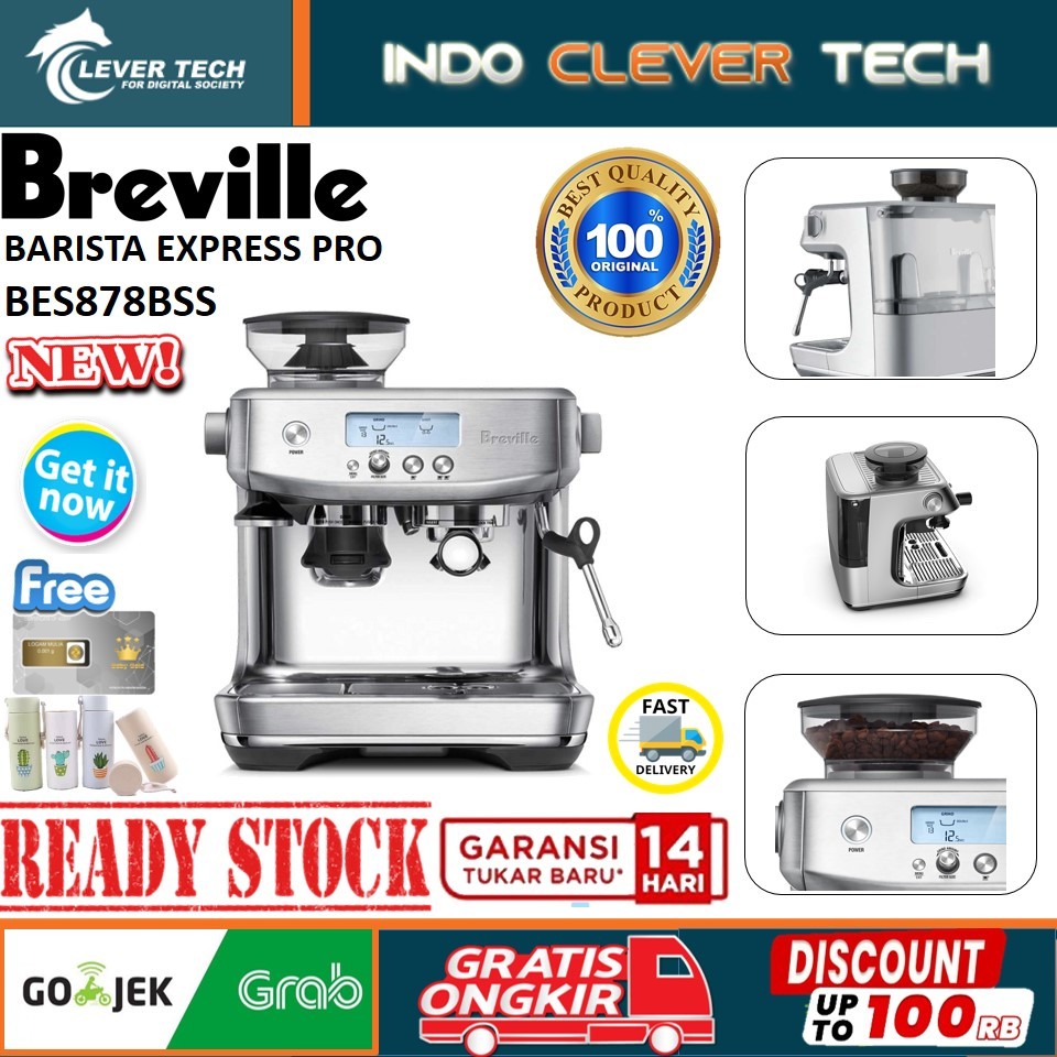 Jual Breville Coffee Machine Espresso The Barista Pro BES878 BES878BSS ...