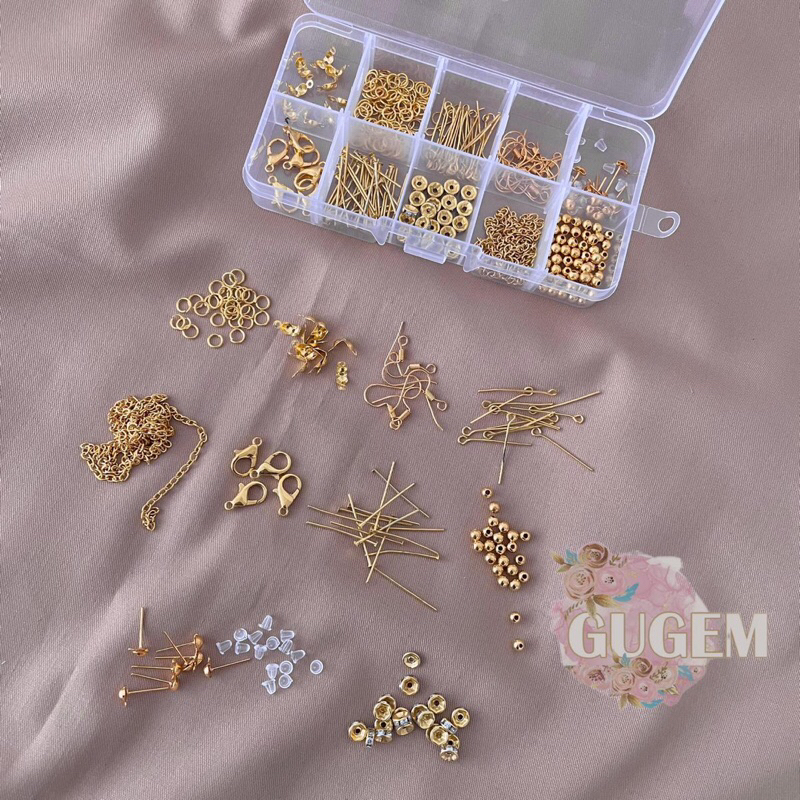 Jual Paket Bahan DIY Kerajinan Tangan Meronce Paku Kokot Udang Anting ...