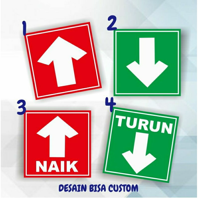 Jual stiker petunjuk arah panah rambu k3 waterproof | Shopee Indonesia