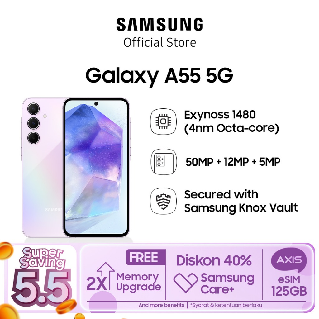 Samsung Galaxy A55 5G: Si Ganteng Penuh Fitur Canggih dengan Harga Terjangkau!