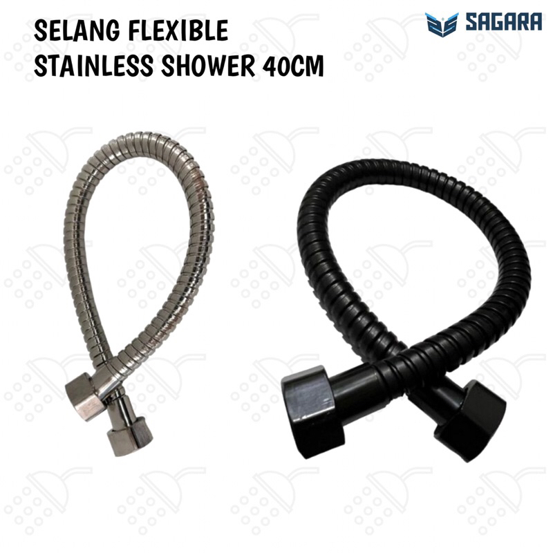 Jual Selang Flexible Stainless Shower Cm Black Silver Dan Gold Selang Sambungan Shower