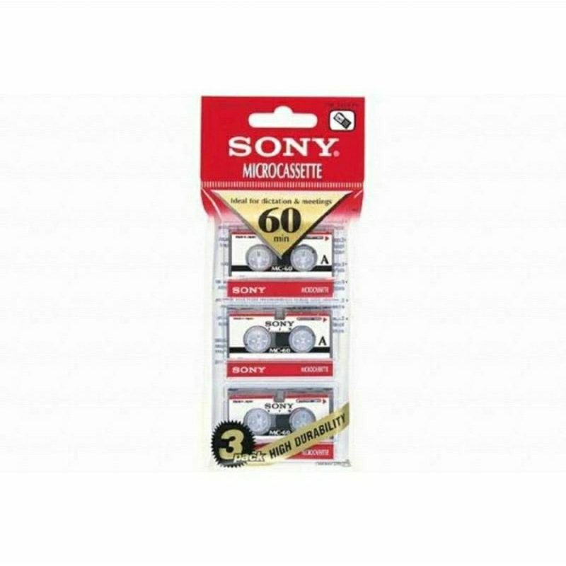 Lot De 3 Cassettes Audio Sony MC60B | Pour Dictaphone | Qualité Sonore Optimale