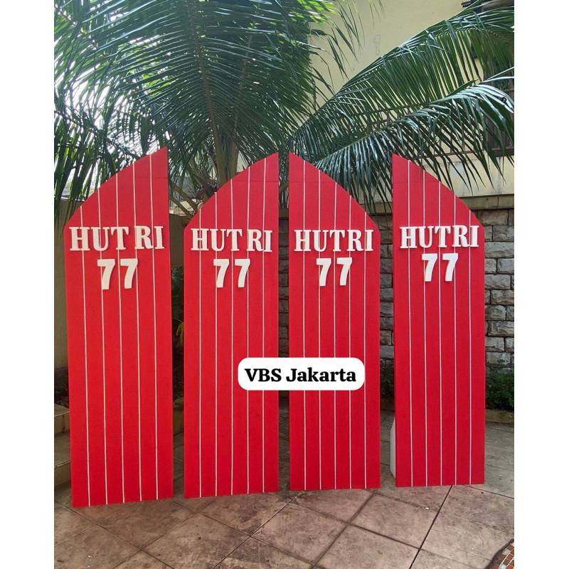 Jual STANDING DEKORASI HUT RI DIRGAHAYU ULANG TAHUN INDONESIA MERAH