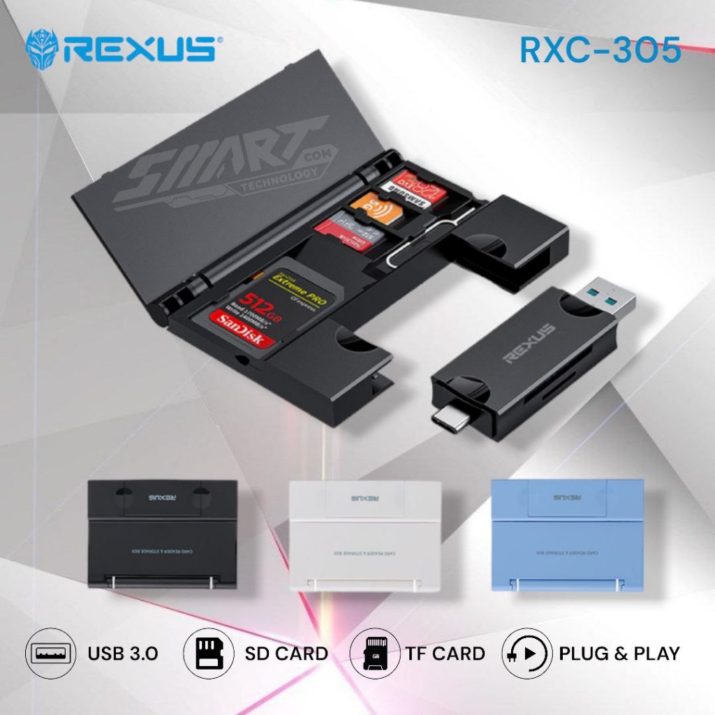 Jual Rexus RXC305 RXC-305 Card Reader 5 IN 1 Storage USB 3.0 | Shopee ...