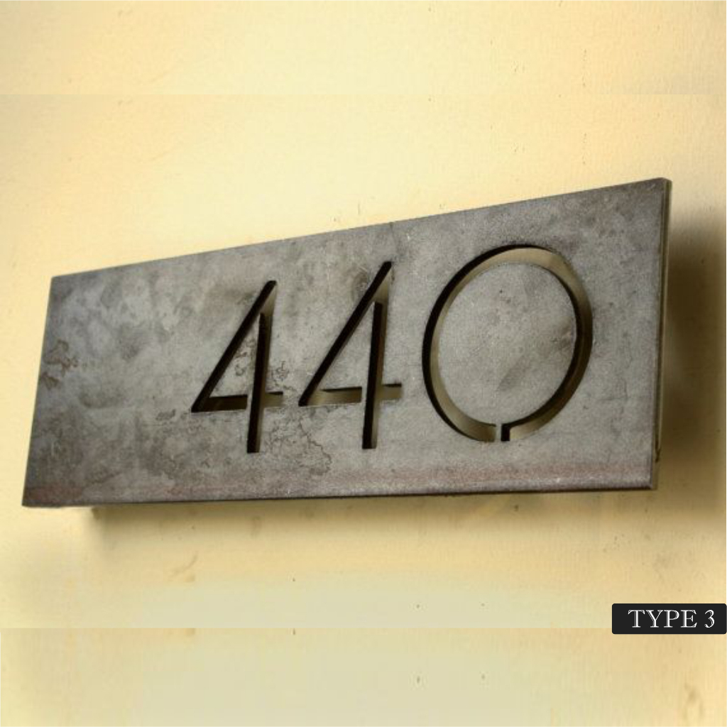 Jual Industrial Metal Sign / Nomor Rumah Besi Tanpa Cat | Shopee Indonesia