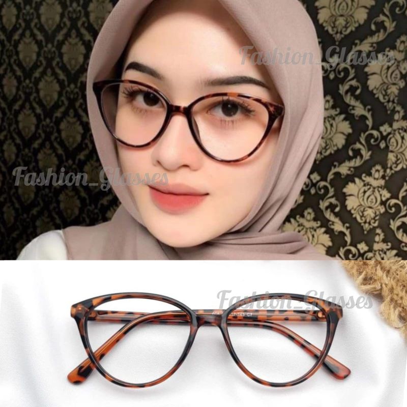 Jual Kacamata cat eye 608 ( muka kecil) || kacamata Bluecromic gratis ...