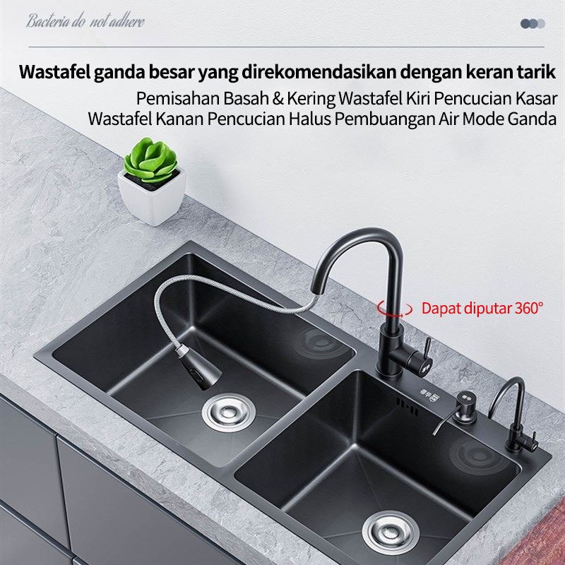 Jual Wastafel Set Lengkap Sink Wastafel Stainless 304 Bak cuci piring