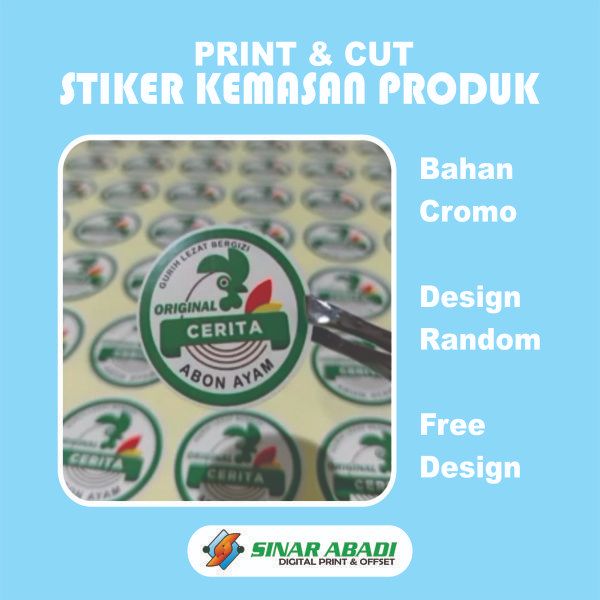 Jual PRINT & CUT STIKER KEMASAN PRODUK MAKANAN & MINUMAN CUSTOM BAHAN ...