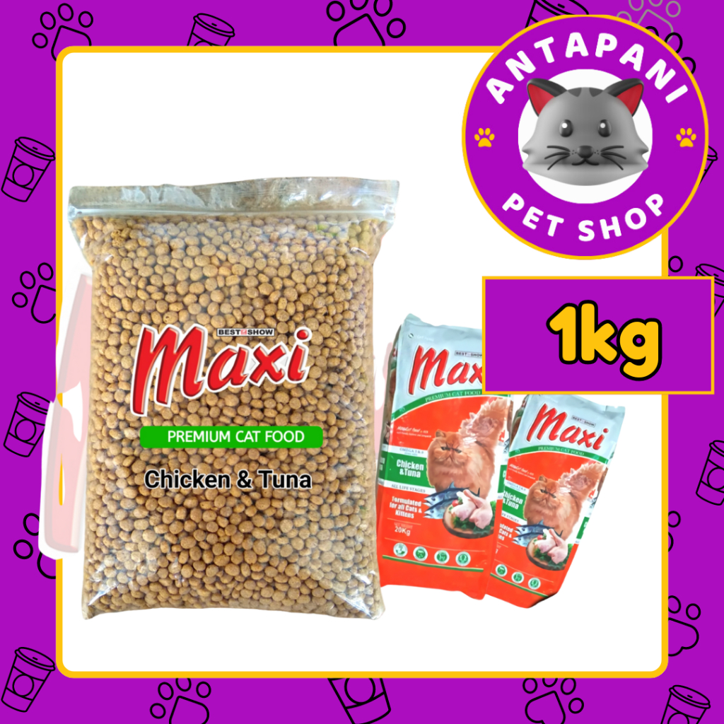 Jual MAXI CAT REPACK 1KG (MAKANAN KUCING MURAH) | Shopee Indonesia