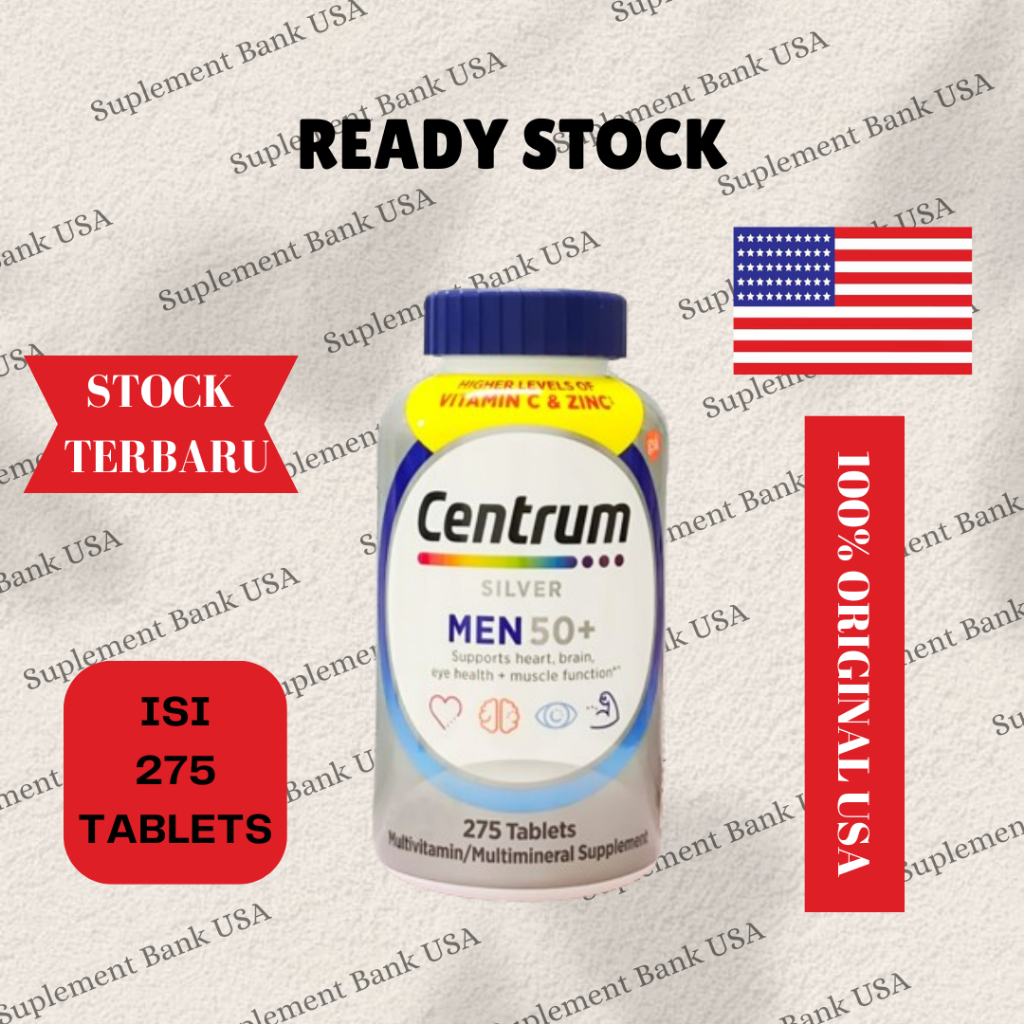 Jual [ORIGINAL USA] Centrum Silver 50+ Isi 275 Capsules Centrum Men ...