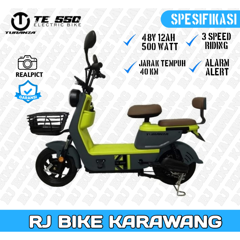 Jual SEPEDA LISTRIK E BIKE TURANZA TE 550 500WATT TE 520 GENIO ATTURA ...