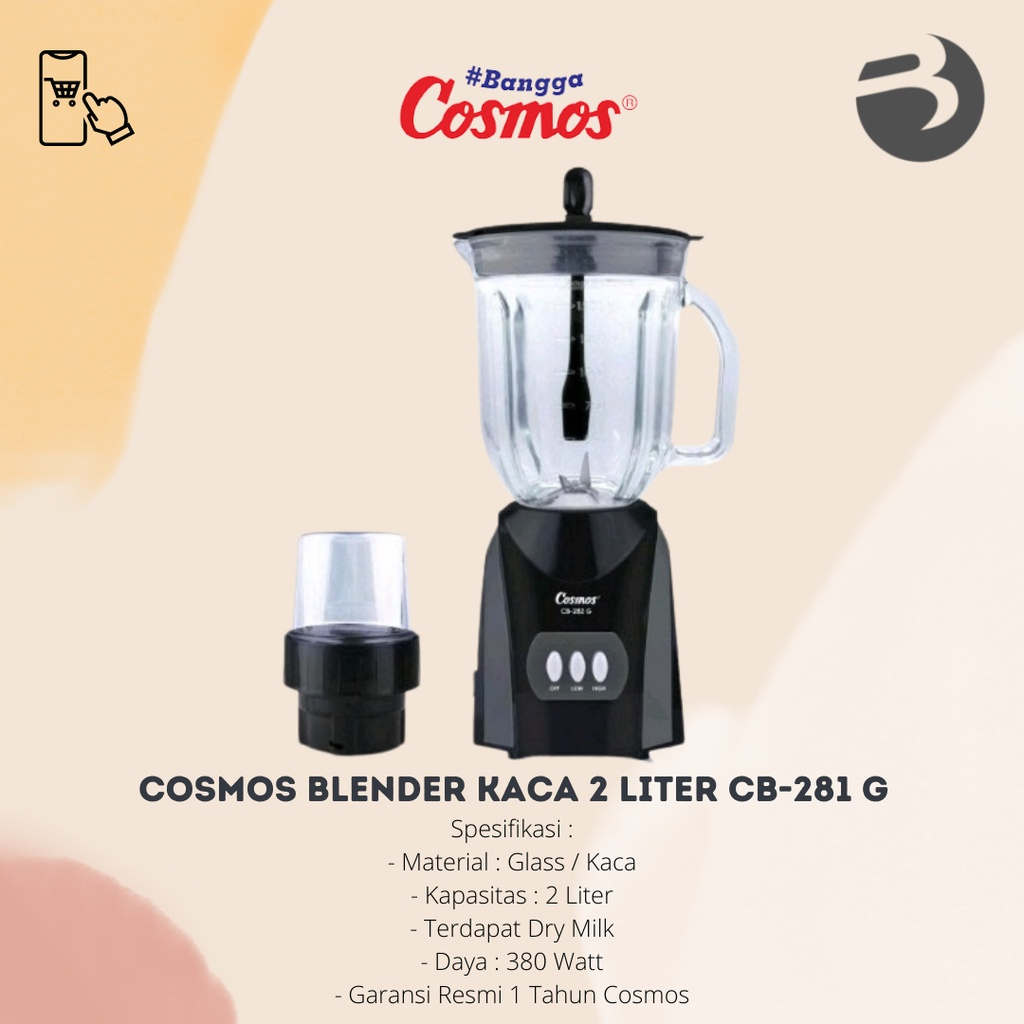 Jual COSMOS Blender Kaca 2 Liter CB-281G / CB-282G GARANSI RESMI ...