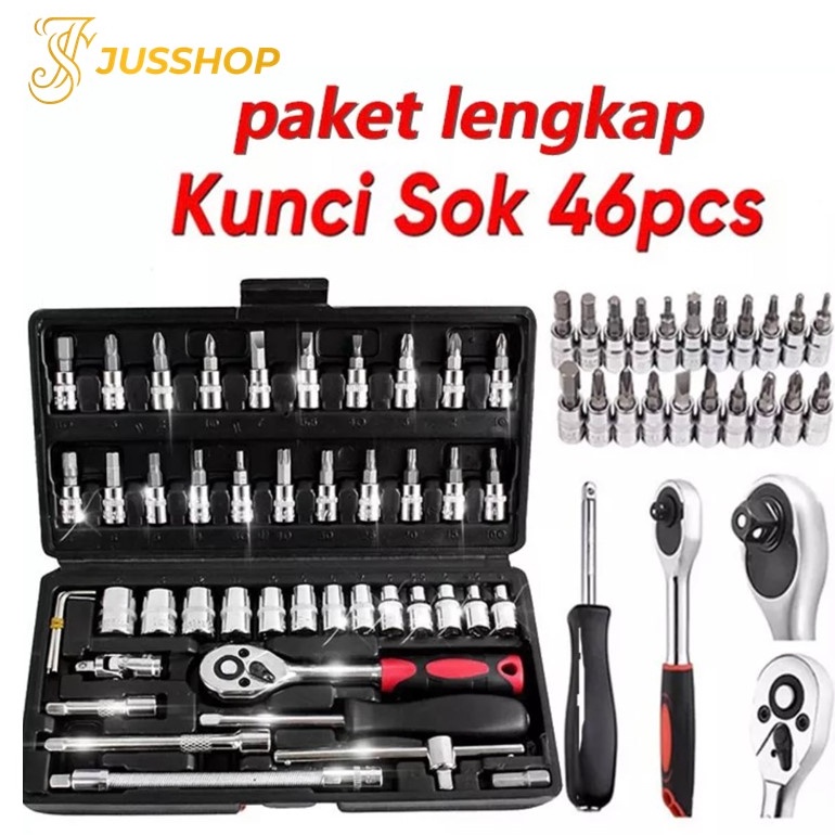 Jual ICP Kunci Sok Set 46pcs Kunci Socket Full Set Lengkap Repair Tools ...