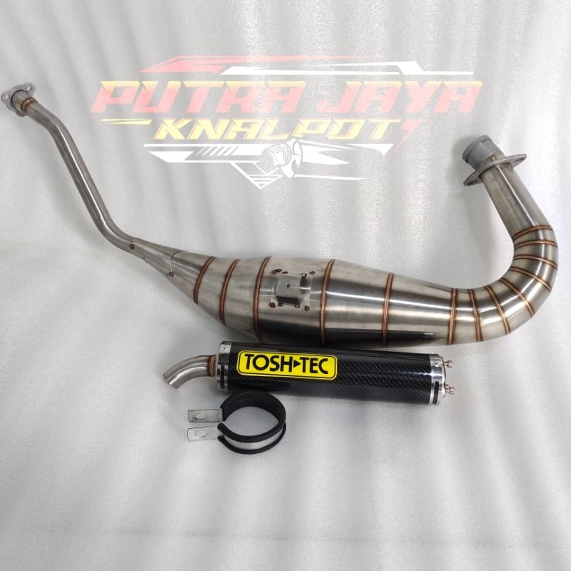 Jual Knalpot Ninja R RR SS TOSTECH Exhaust 2 Tak 150 Carbon Serat Asli ...