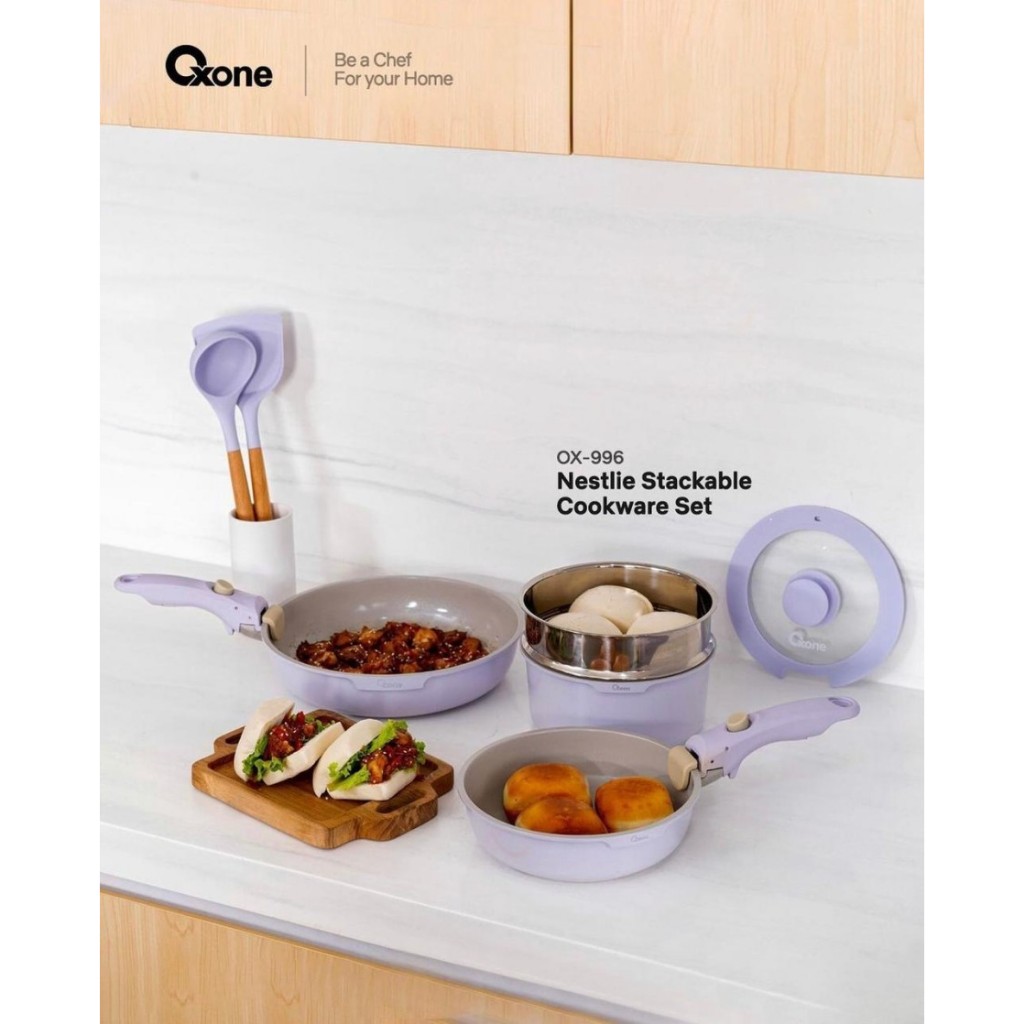 Jual Oxone Nestlie Stackable Cookware Set OX-996 | Shopee Indonesia