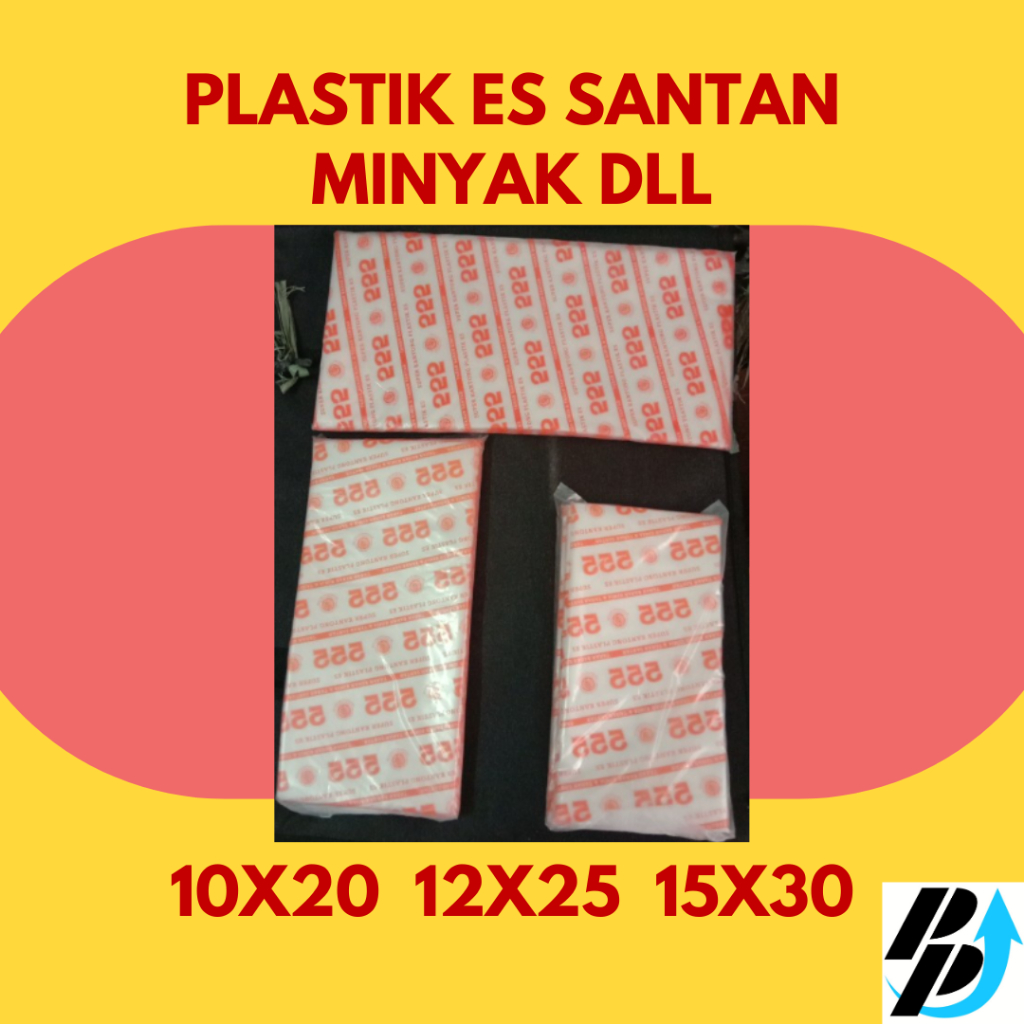 Jual Plastik Pe 10x20 12x25 15x30 Plastik Es Batu Santan Minyak Gula Kemasan Ekonomis 5896