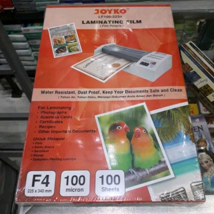 Jual Gratis Packing Isi 1 Lembar Plastik Laminating Film Folio 1 Micron 