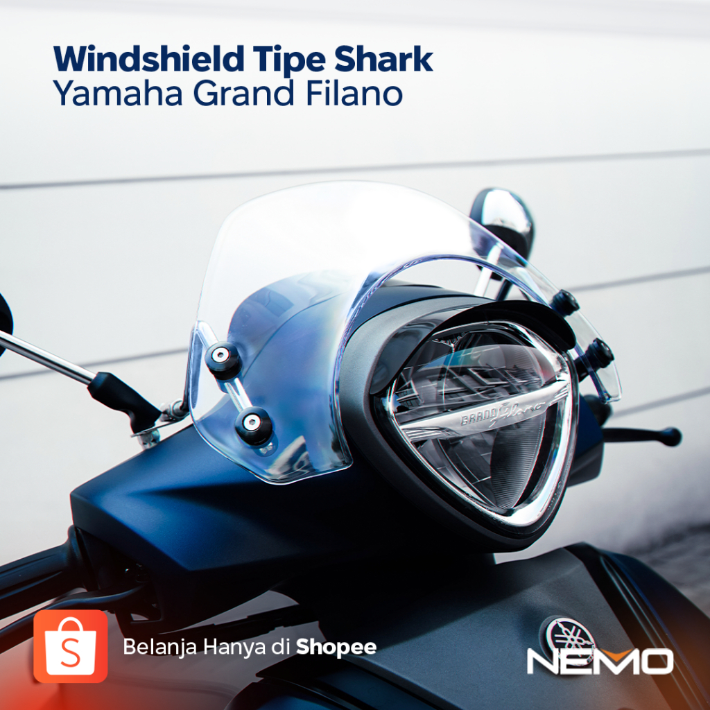 Jual Nemo Windshield Visor Yamaha Grand Filano Tipe Shark Shopee Indonesia