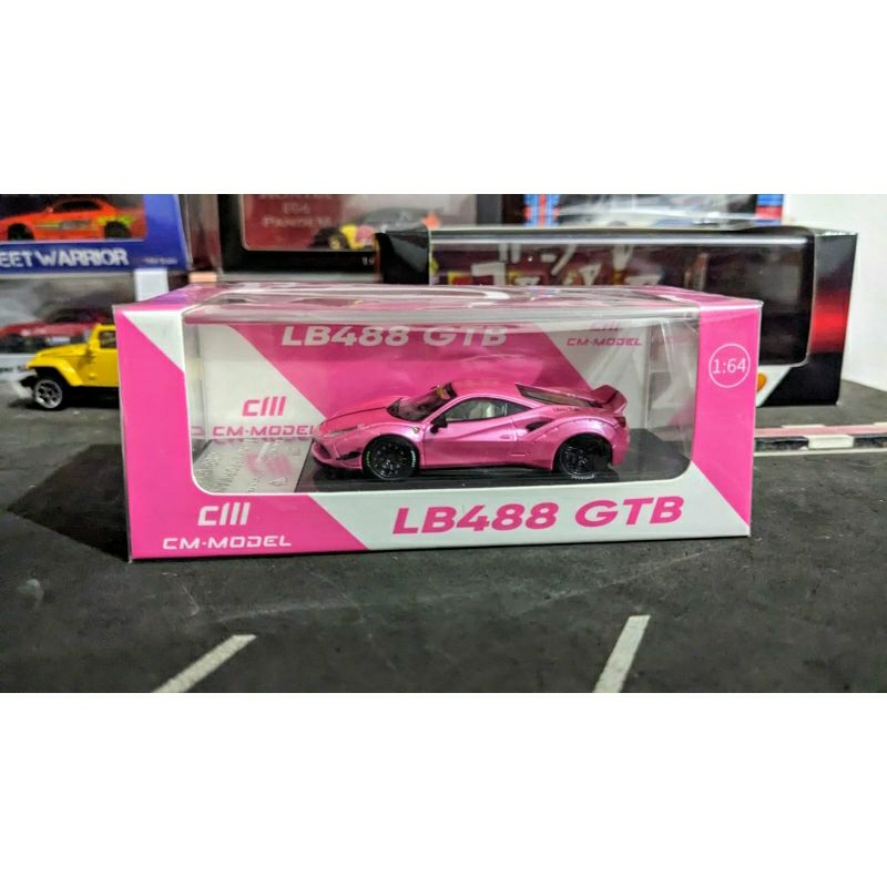Jual Diecast CM Model LBWK Ferrari 488 GTB Pink Segel | Shopee Indonesia