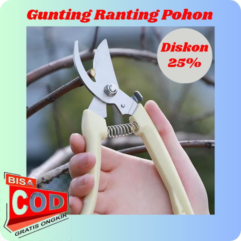 Jual gunting potong dahan ranting pohon model bengkok gardening pruning ...