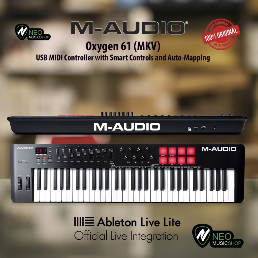 Jual M AUDIO Oxygen 61 MKV USB MIDI Controller with Smart Controls and